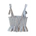 Striped honeycomb pattern top