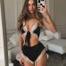 Splicing Sexy Mini Set Sleeveless Shorts Two-Piece Set
