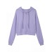 Short hooded zip-up sunscreen cardigan casual slim-fit top