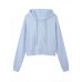 Short hooded zip-up sunscreen cardigan casual slim-fit top
