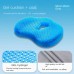Jelly Honeycomb Gel Seat Pad Silicone Cooling Pad Chair Cushion Office Long Sitting Pad Summer Car Cool Seat Pad Buttocks Pad