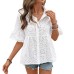 Hollow lace sleeves women's loose top