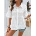Hollow lace sleeves women's loose top