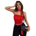 Strapless lace up top for women