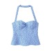 Women's versatile hanging neck collar top