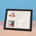 Handprint and Footprint Frame with Ink Pad - Baby Keepsake, Dog & Cat Paw Print, DIY Child Photo Frame