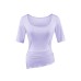 Square neck slim fit mid sleeve top for women