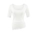 Square neck slim fit mid sleeve top for women