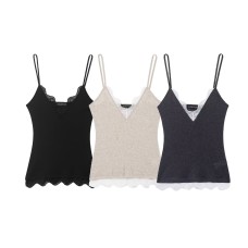 Pure desire style sexy lace patchwork camisole top Pure desire style sexy lace patchwork camisole top