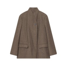 Commuter style herringbone diagonal suit jacket