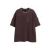 Deconstructing letters and short sleeves to create an old look