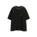 Deconstructing letters and short sleeves to create an old look