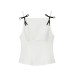 Pure Desire Wind Sweet and Spicy Bow Decoration Strap Top Pure Desire Wind Sweet and Spicy Bow Decoration Strap Top