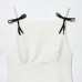 Pure Desire Wind Sweet and Spicy Bow Decoration Strap Top Pure Desire Wind Sweet and Spicy Bow Decoration Strap Top