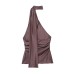 Silk textured scarf style neck hanging collar top