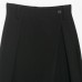 Asymmetric solid color straight leg casual waist pants