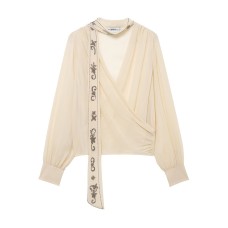 Elegant beaded scarf shirt Elegant beaded scarf shirt