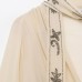 Elegant beaded scarf shirt