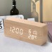 PVC Wooden Clock Multi-Function Alarm Clock LED Clock Thermometer Digital Clock Student Bedside Electronic Night Light Alarm