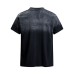 Wash and make old letter printed gradient short sleeves