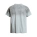 Spray painting dirty and blurry characters with letter printing on short sleeves