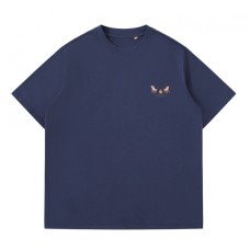 Tent printed round neck short sleeved shirt