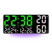 Digital Wall Clock with Temperature & Humidity Display, Multifunctional LED Alarm Clock with Remote Control, Ambient Light.