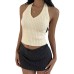 Hanging neck slim fit top