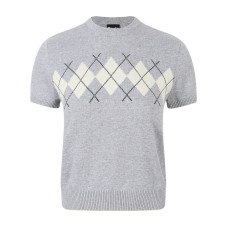 Short slim fit knitted half sleeve T