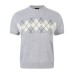 Short slim fit knitted half sleeve T
