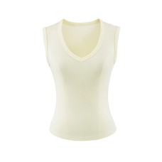 V-neck sleeveless slim fit top