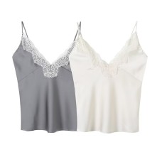 Versatile lace patchwork camisole women's clothing