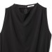 Sleeveless top with waistband
