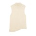 Asymmetric sleeveless knitted vest Asymmetric sleeveless knitted vest