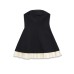 Color blocking splicing finale slim fit A-line short dress