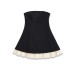 Color blocking splicing finale slim fit A-line short dress