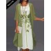 Elegant Lace Chiffon Dress Set 