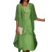 Elegant Lace Chiffon Dress Set 