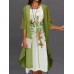 Elegant Lace Chiffon Dress Set 