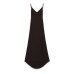 Versatile backless crepe fabric long camisole dress