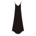 Versatile backless crepe fabric long camisole dress