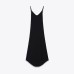 Versatile backless crepe fabric long camisole dress