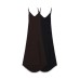 Versatile backless crepe fabric long camisole dress