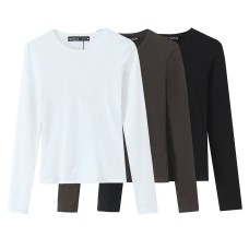 Round neck slim fit long sleeved inner T-shirt top Round neck slim fit long sleeved inner T-shirt top