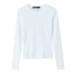 Round neck slim fit long sleeved inner T-shirt top