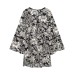 Retro flared sleeved shirt style long sleeved jumpsuit