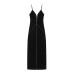 Sexy velvet shoulder strap dress