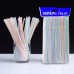 Flexible Colorful Plastic Straws 100-Pack, Bendable Extra Long