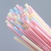 Flexible Colorful Plastic Straws 100-Pack, Bendable Extra Long