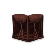Simple velvet chest tied top